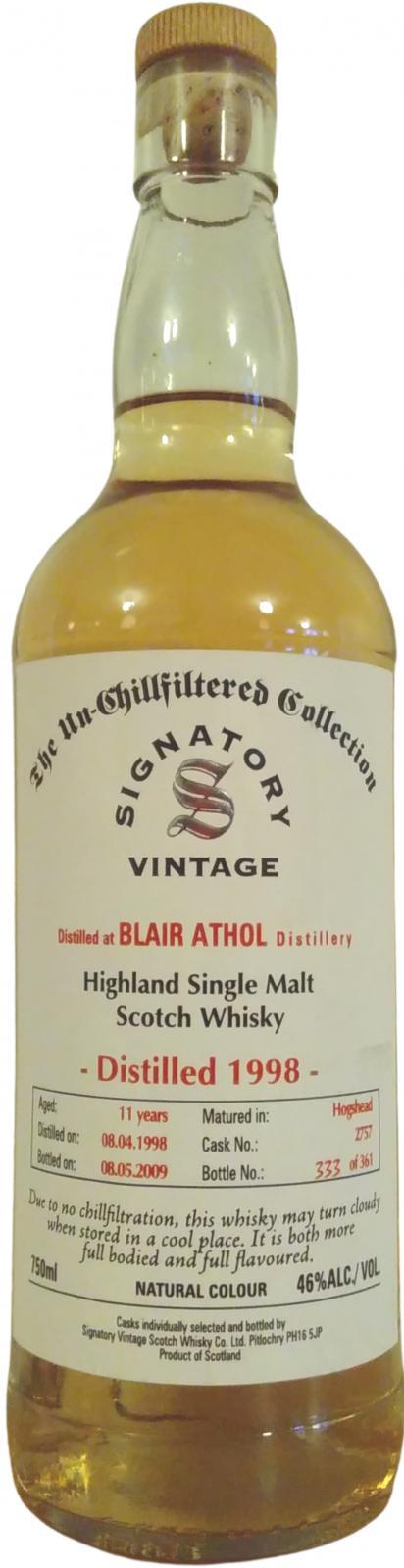 Blair Athol 1998 SV The Un-Chillfiltered Collection