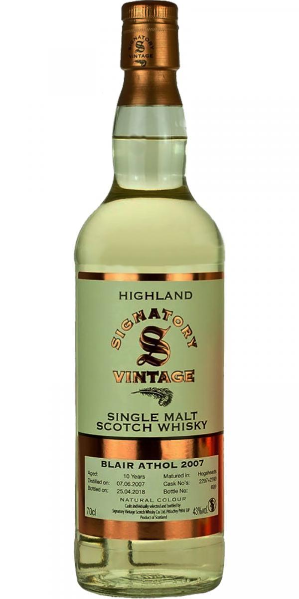 Blair Athol 2007 SV Vintage Collection