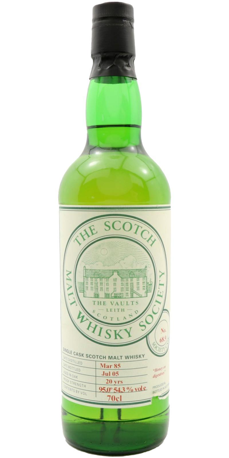 Blair Athol 1985 SMWS 68.9 Honey on digestives