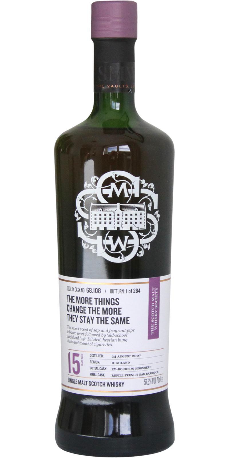 Blair Athol 2007 SMWS 68.108 The more things change the more they stay the same