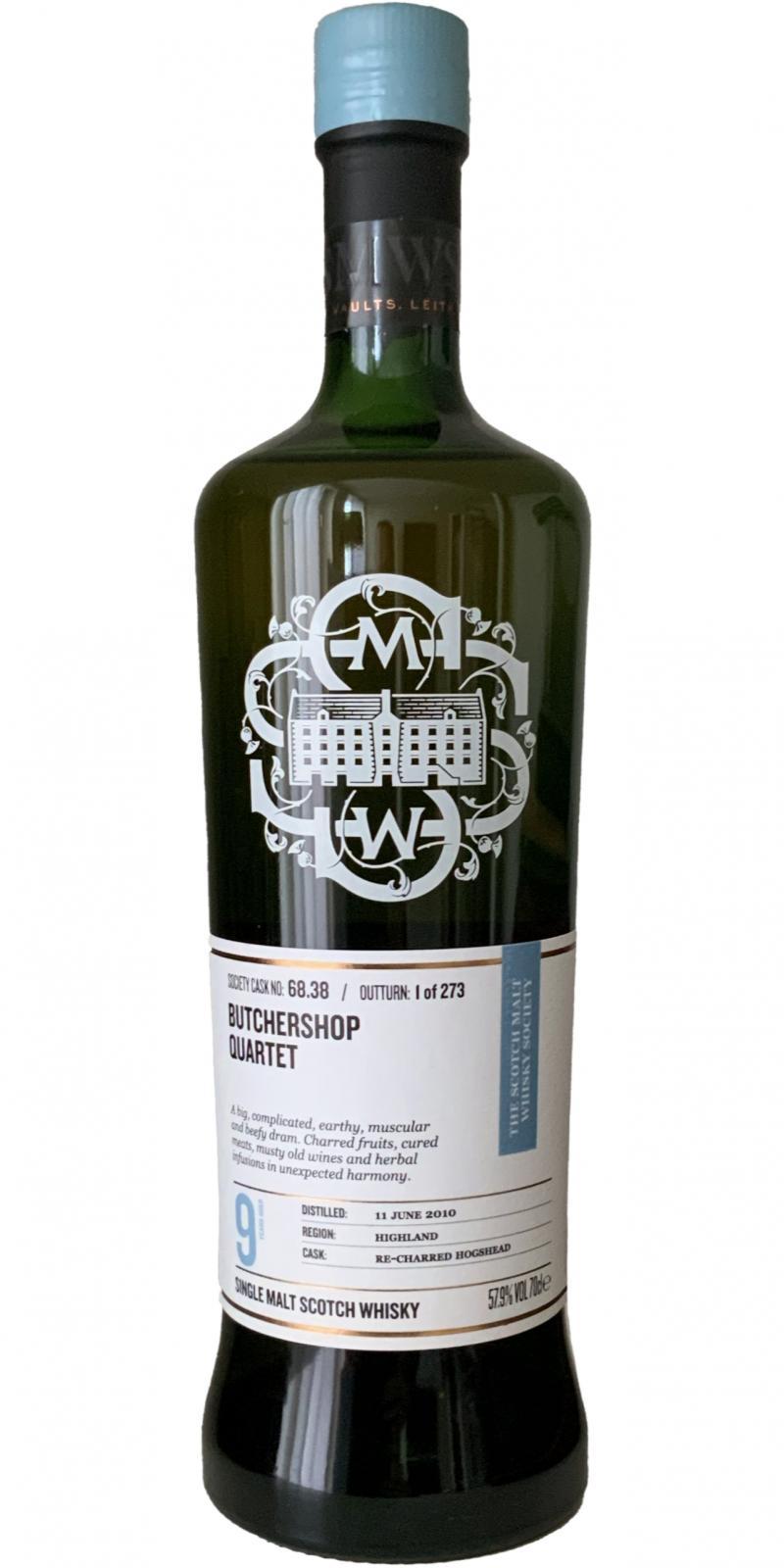 Blair Athol 2010 SMWS 68.38 Butchershop quartet
