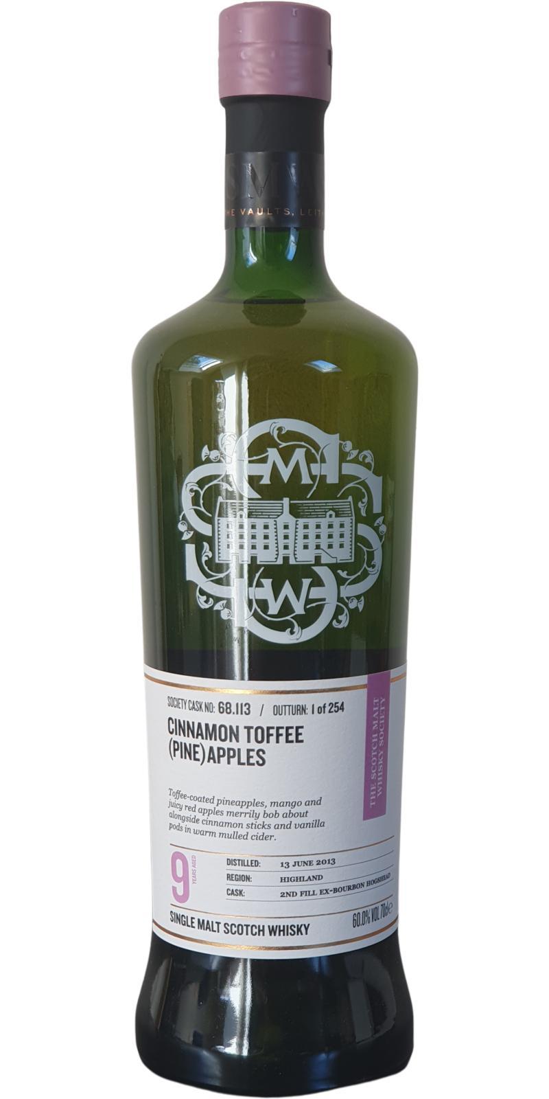 Blair Athol 2013 SMWS 68.113 Cinnamon Toffee (Pine)Apples