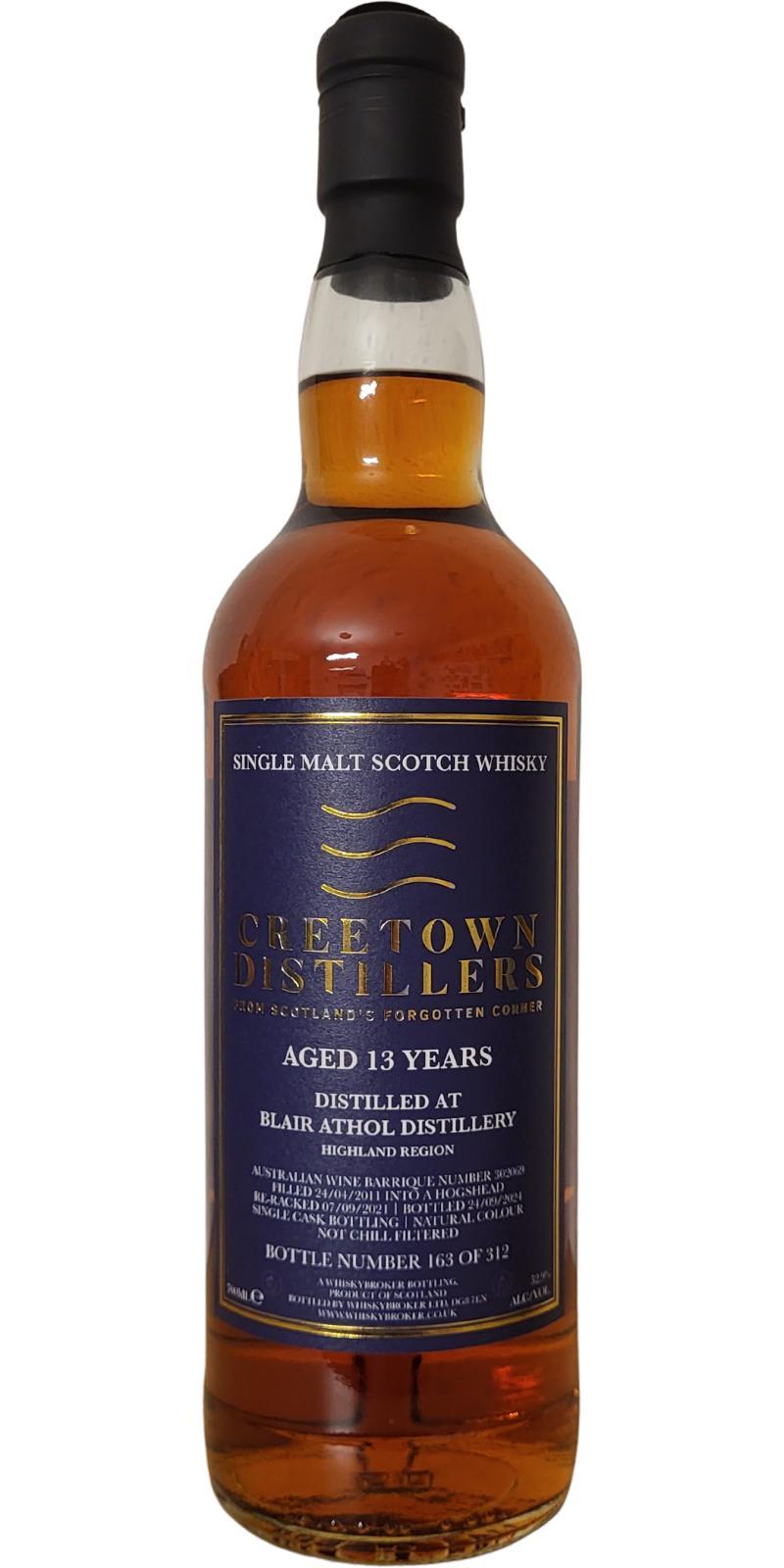 Blair Athol 2011 WhB Creetown Distillers