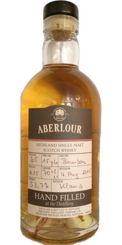 Aberlour 15-year-old Hand Filled at the Distillery
