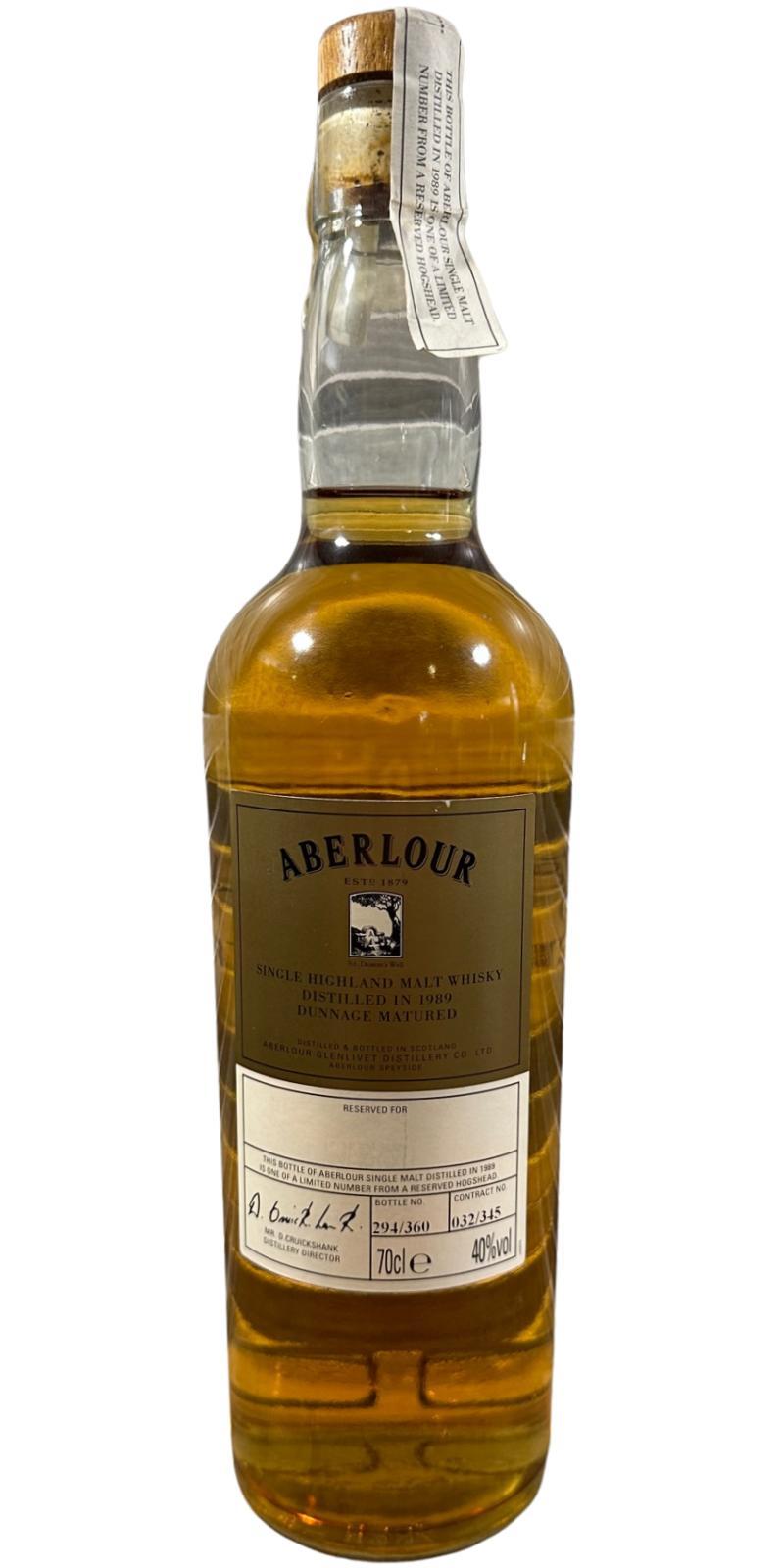Aberlour 1989 Dunnage Matured for .....