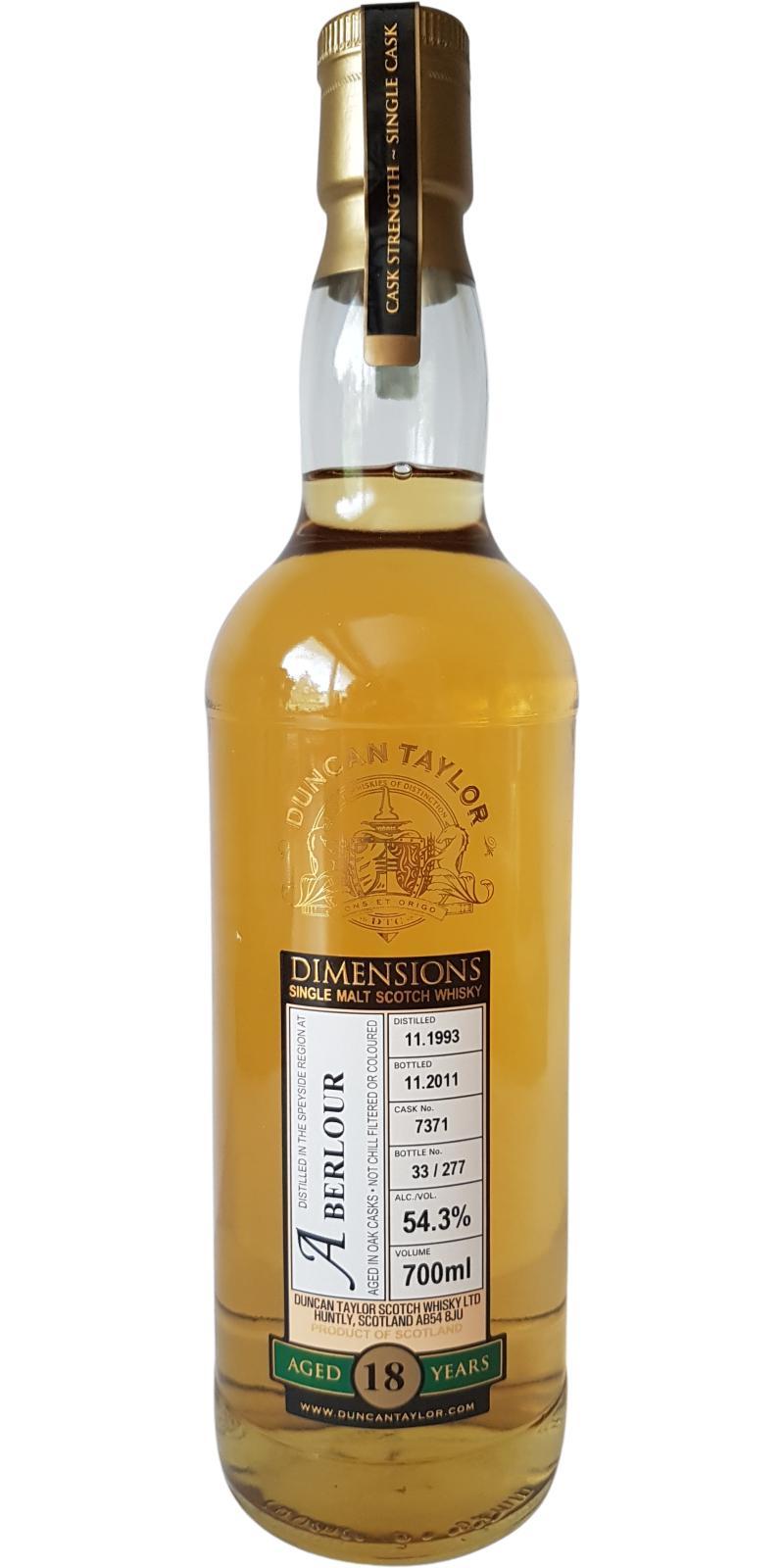 Aberlour 1993 DT Dimensions