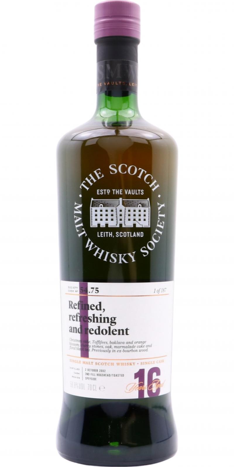 Aberlour 2002 SMWS 54.75 Refined, refreshing and redolent