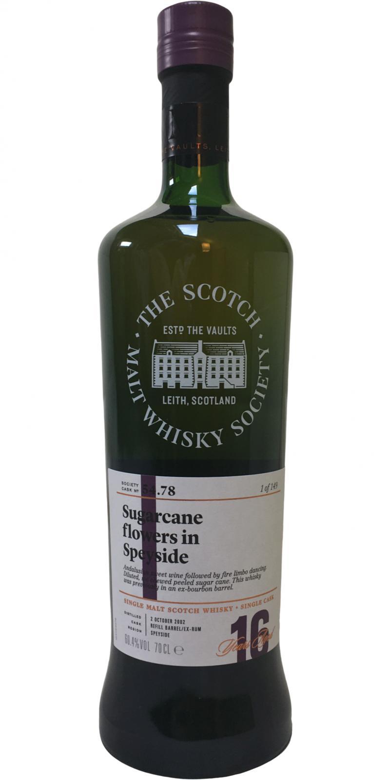 Aberlour 2002 SMWS 54.78 Sugarcane flowers in Speyside