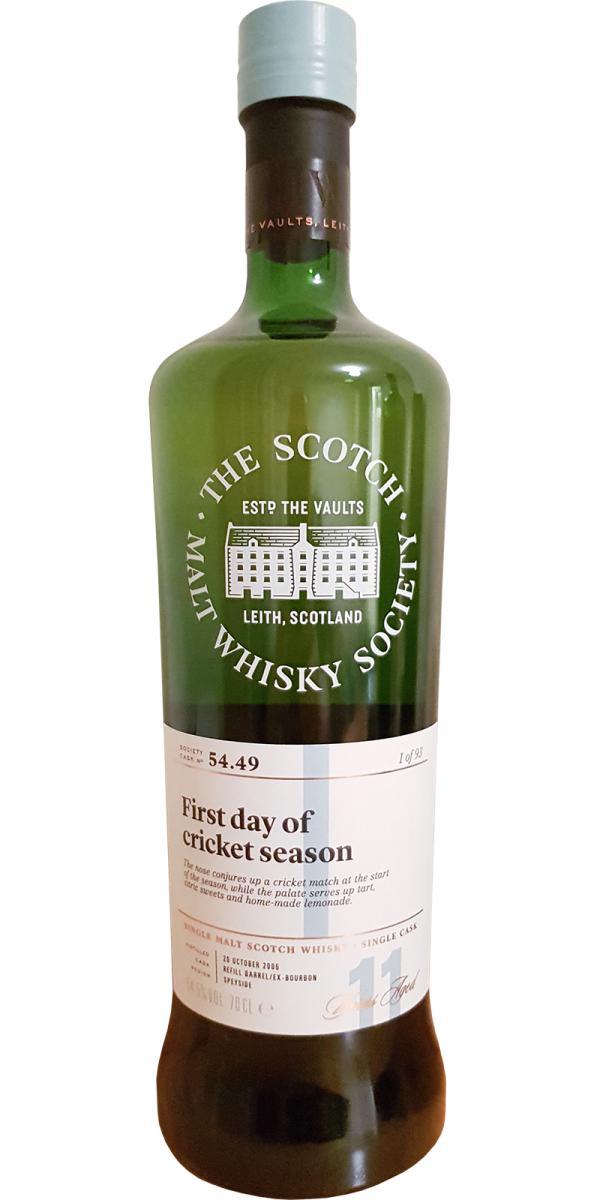 Aberlour 2005 SMWS 54.49 First day of cricket season