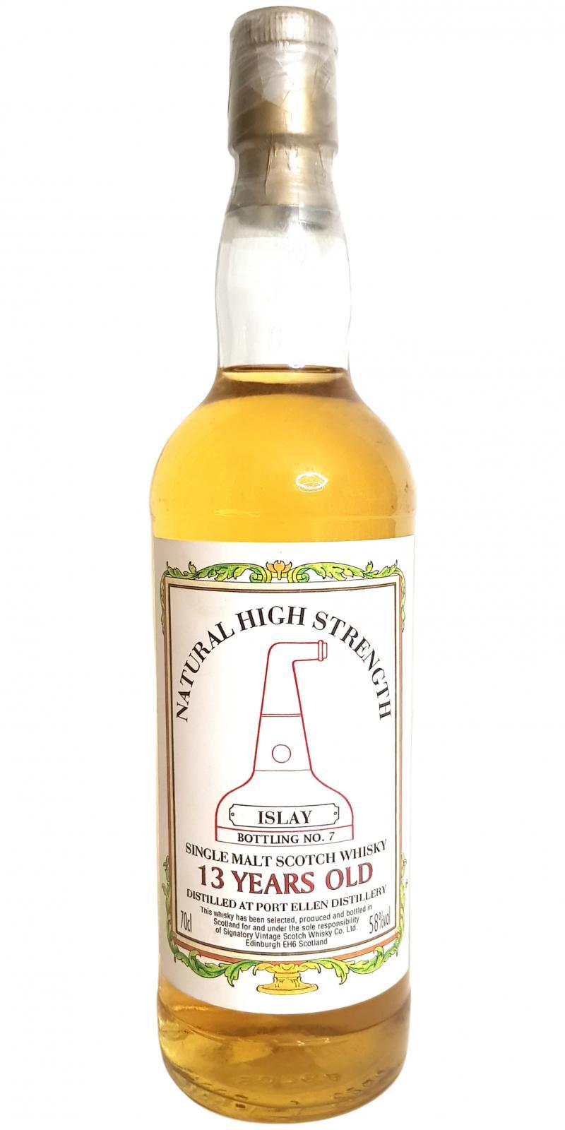 Port Ellen 13-year-old SV  Natural High Strength - Islay Bottling No. 7