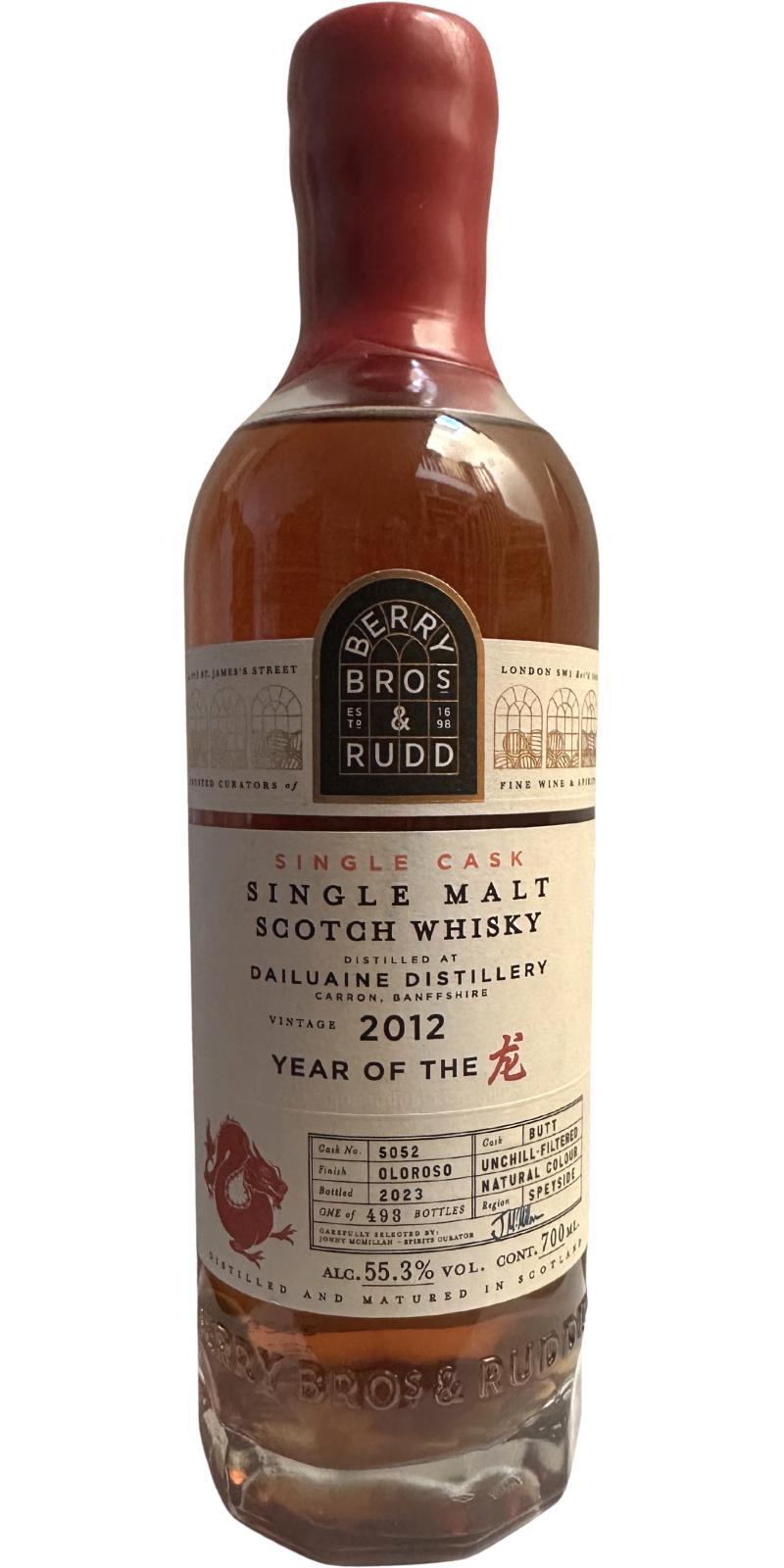 Dailuaine 2012 BR  Single Cask - Year of The Dragon