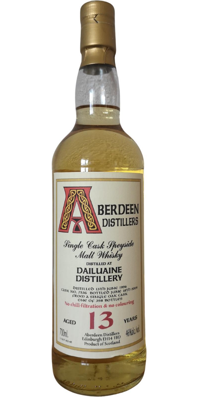 Dailuaine 1996 BA  Aberdeen Distillers