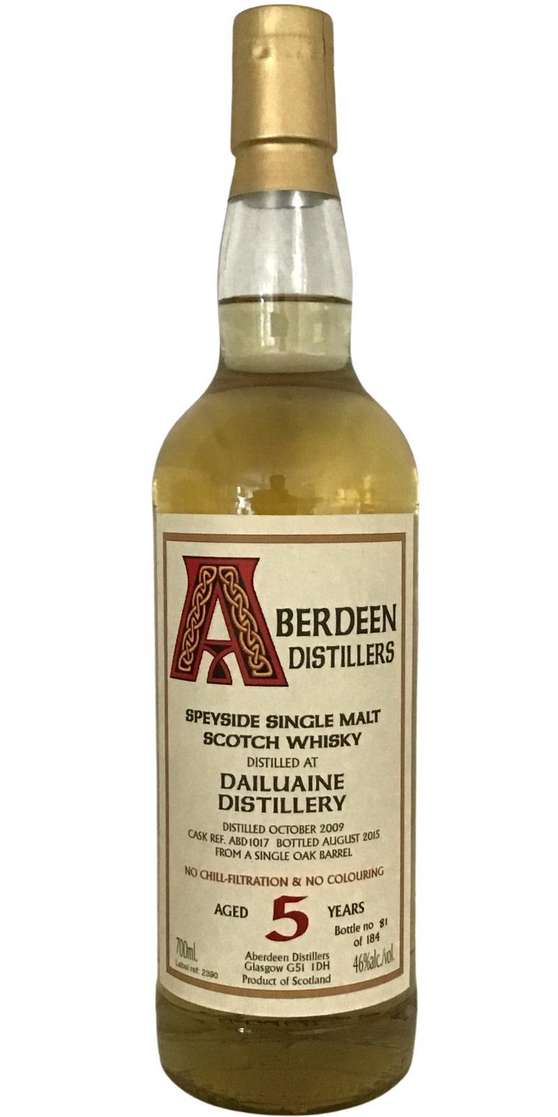 Dailuaine 2009 BA  Aberdeen Distillers