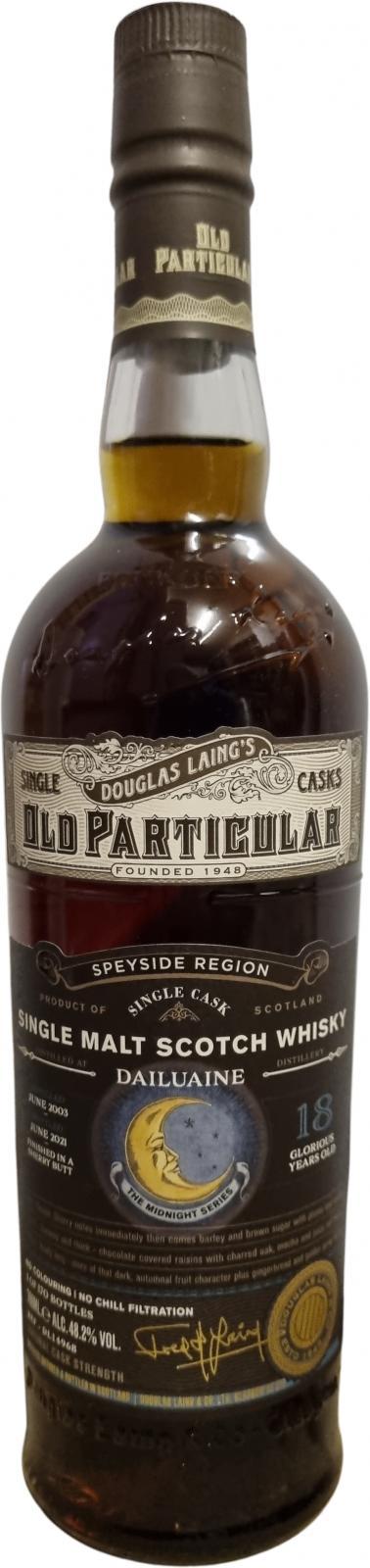 Dailuaine 2003 DL  Old Particular - The Midnight Series