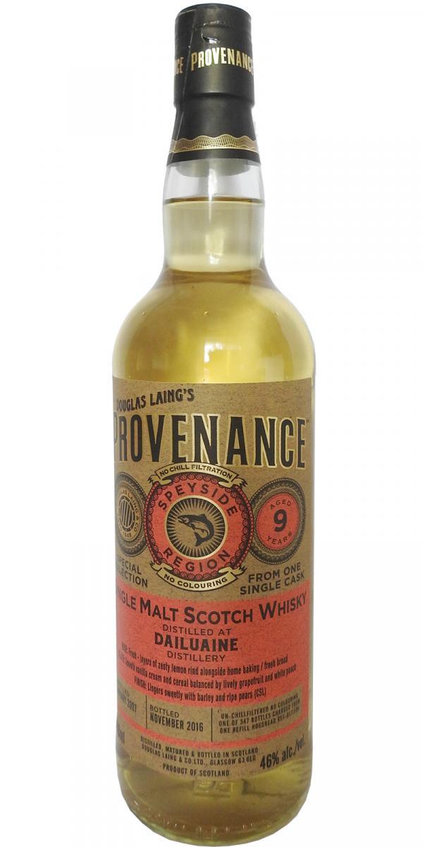 Dailuaine 2007 DL  Provenance