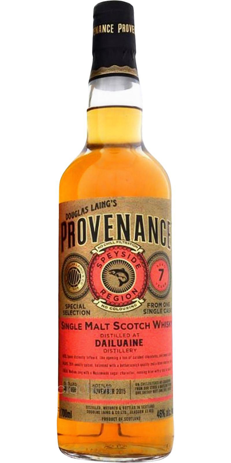 Dailuaine 2008 DL  Provenance