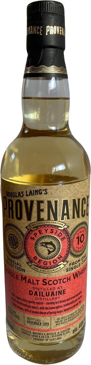 Dailuaine 2009 DL  Provenance