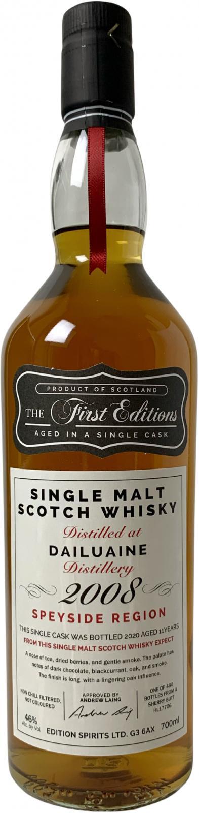 Dailuaine 2008 ED  The First Editions