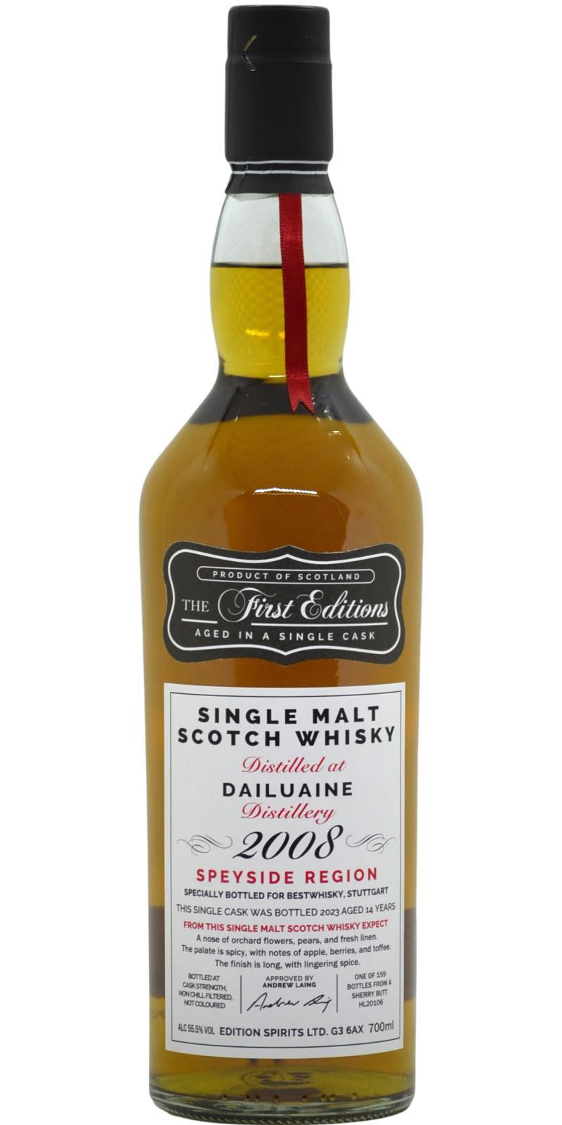 Dailuaine 2008 ED  The First Editions