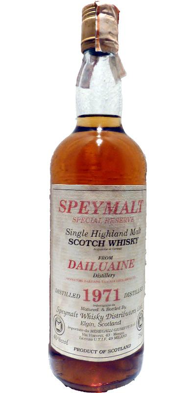 Dailuaine 1971 GM  Speymalt Special Reserve - Speymalt Whisky Distributors Ltd.