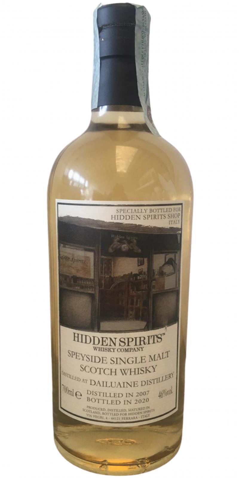 Dailuaine 2007 HiSp  Specially bottled for shops