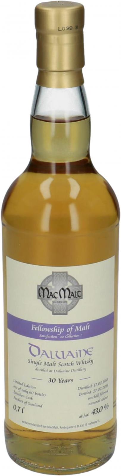 Dailuaine 1983 McM  Fellowship of Malt