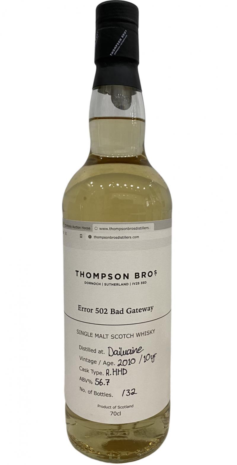 Dailuaine 2010 PST  Error 502 Bad Gateway