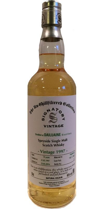 Dailuaine 1997 SV  The Un-Chillfiltered Collection