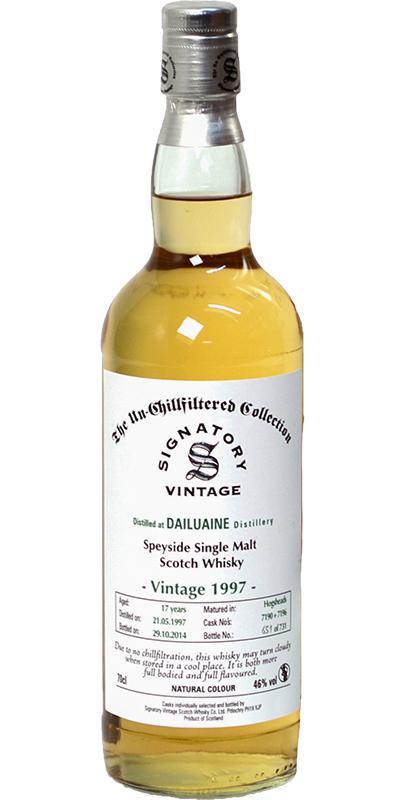 Dailuaine 1997 SV  The Un-Chillfiltered Collection