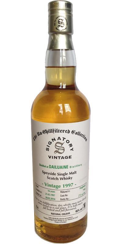 Dailuaine 1997 SV  The Un-Chillfiltered Collection
