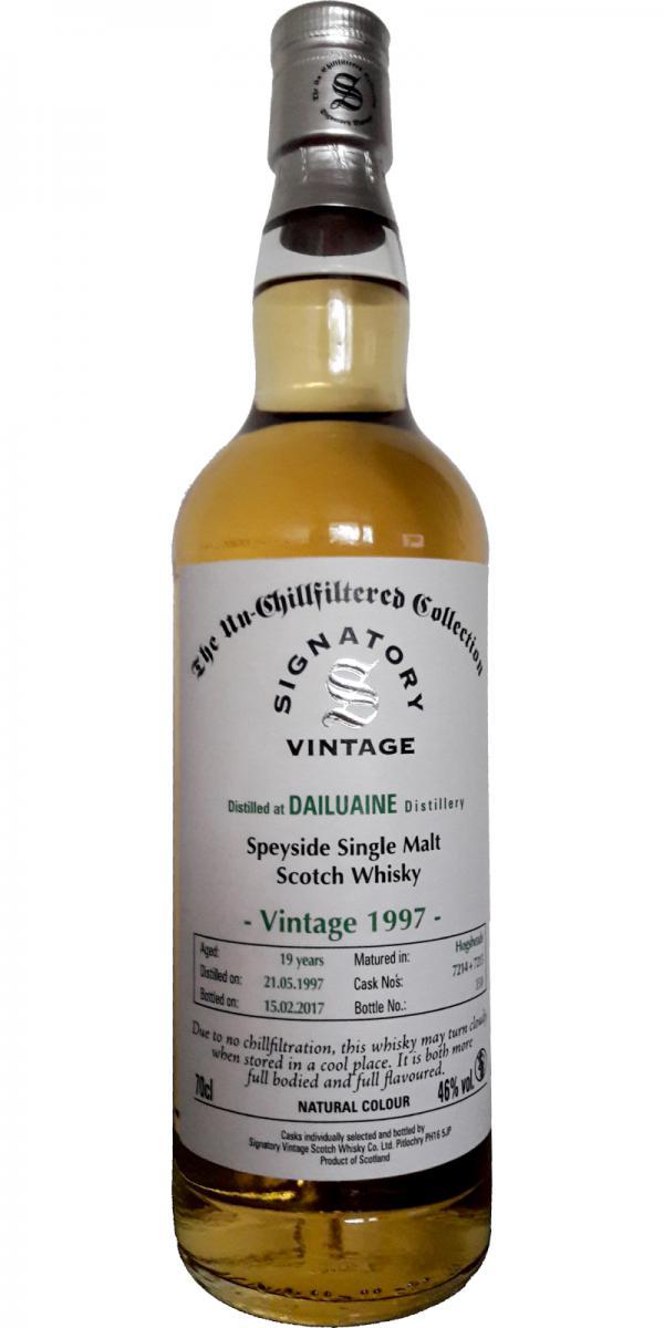 Dailuaine 1997 SV  The Un-Chillfiltered Collection