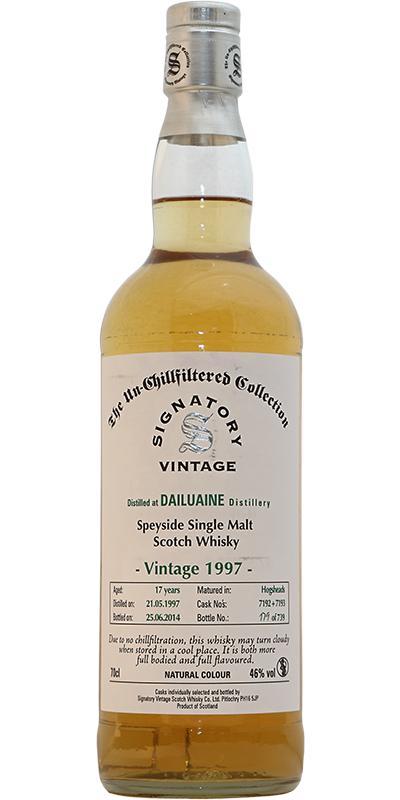 Dailuaine 1997 SV  The Un-Chillfiltered Collection