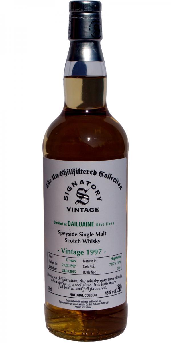 Dailuaine 1997 SV  The Un-Chillfiltered Collection