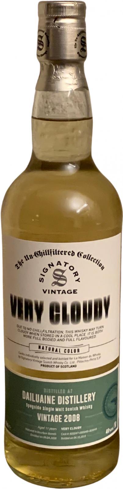 Dailuaine 2008 SV  The Un-Chillfiltered Collection - Very Cloudy