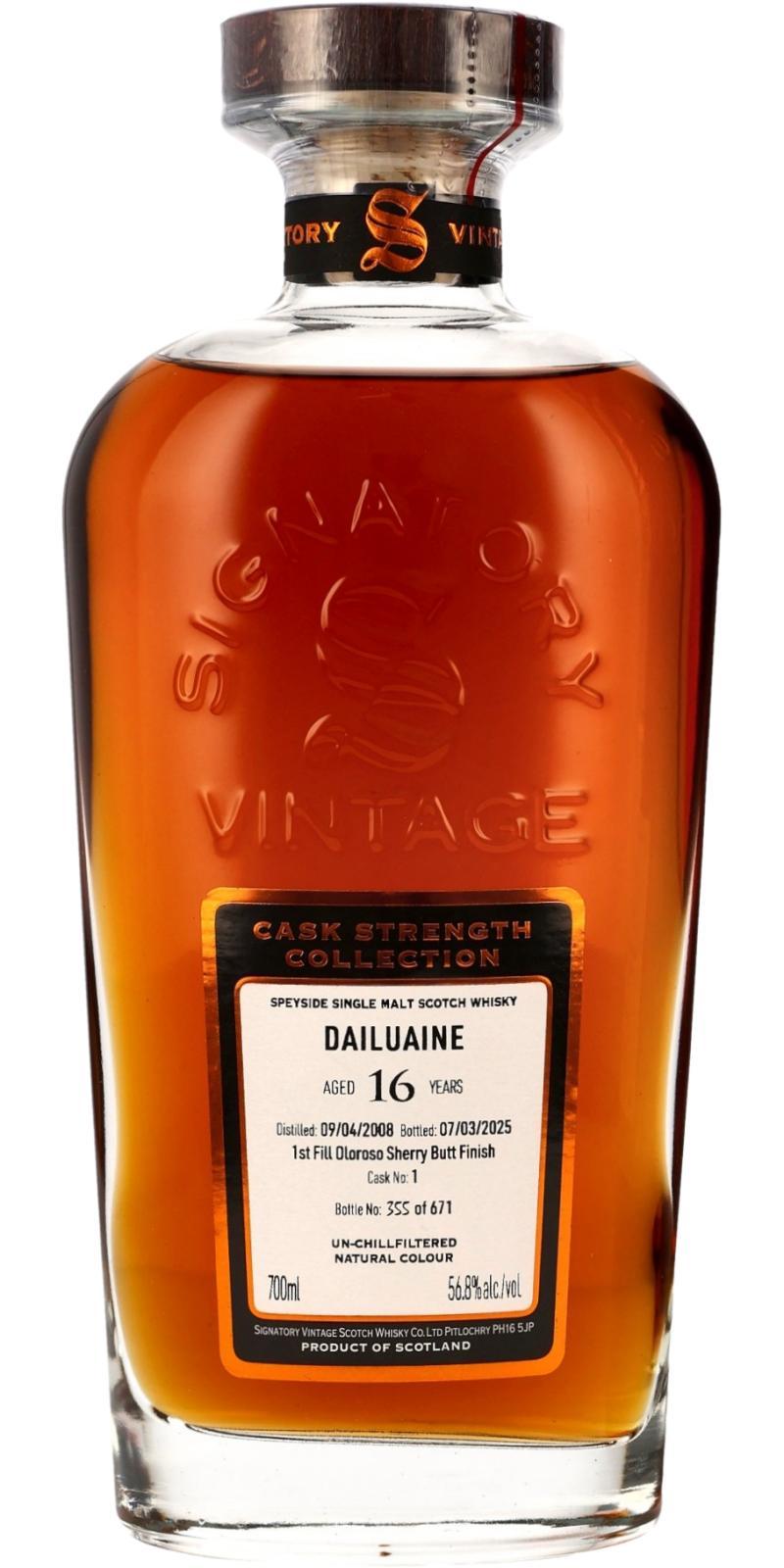 Dailuaine 2008 SV  Cask Strength Collection