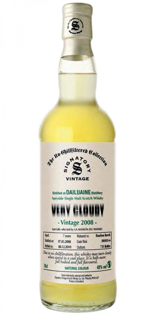 Dailuaine 2008 SV  The Un-Chillfiltered Collection - Very Cloudy