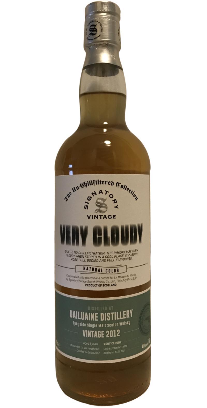 Dailuaine 2012 SV  The Un-Chillfiltered Collection - Very Cloudy