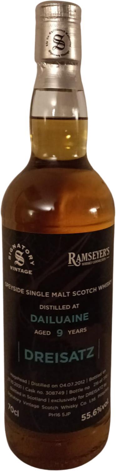 Dailuaine 2012 SV  The Un-Chillfiltered Collection