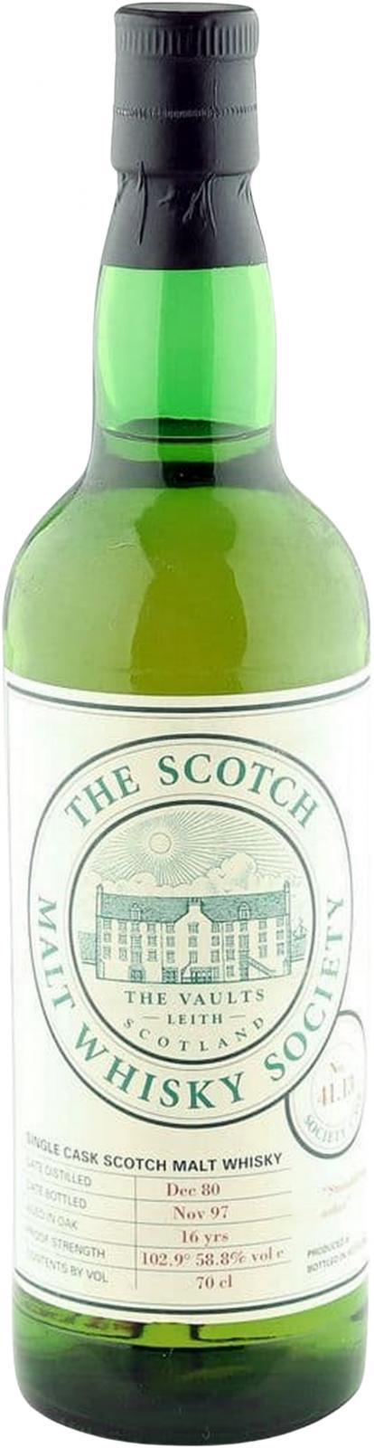 Dailuaine 1980 SMWS 41.13  Smouldering ashes