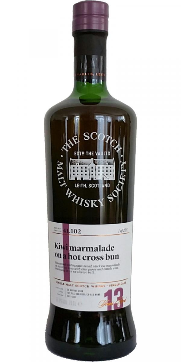 Dailuaine 2004 SMWS 41.102  Kiwi marmalade on a hot cross bun