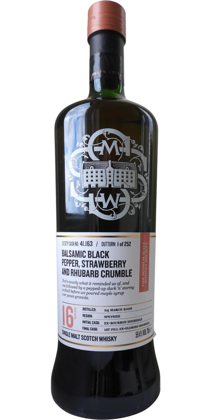 Dailuaine 2006 SMWS 41.163  Quite unusual / Balsamic black pepper strawberry and rhubarb crumble