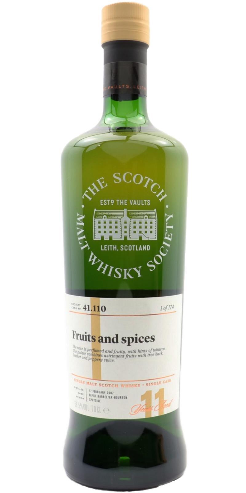 Dailuaine 2007 SMWS 41.110  Fruits and spices