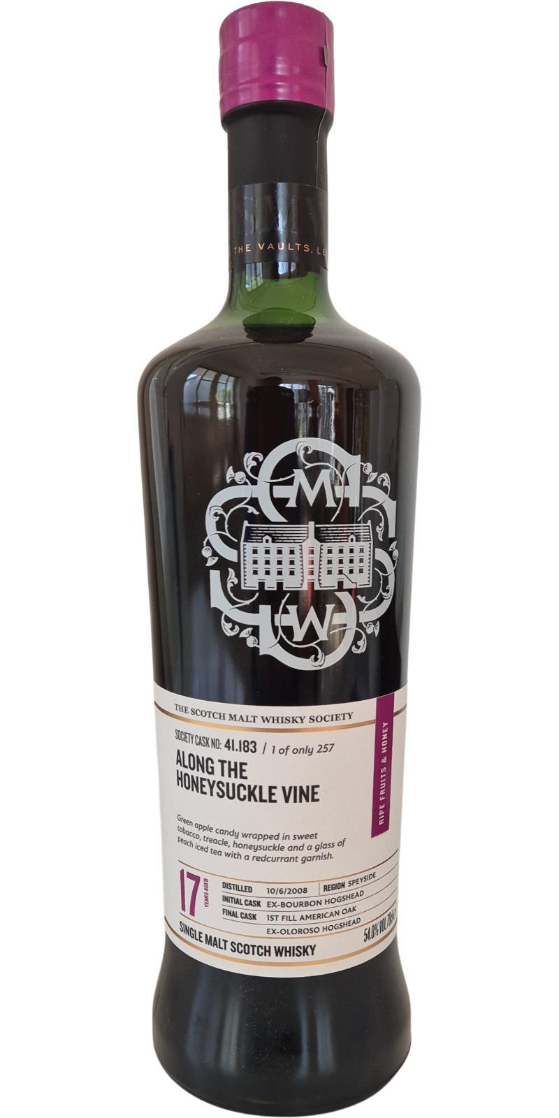 Dailuaine 2008 SMWS 41.183  Along the honeysuckle vine