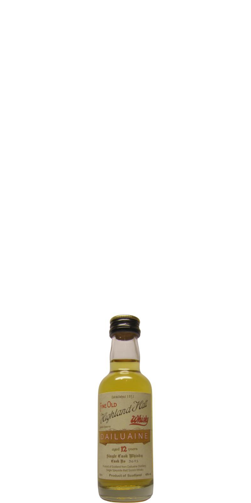 Dailuaine 12-year-old UD  Fine Old Highland Malt Whisky - Miniature