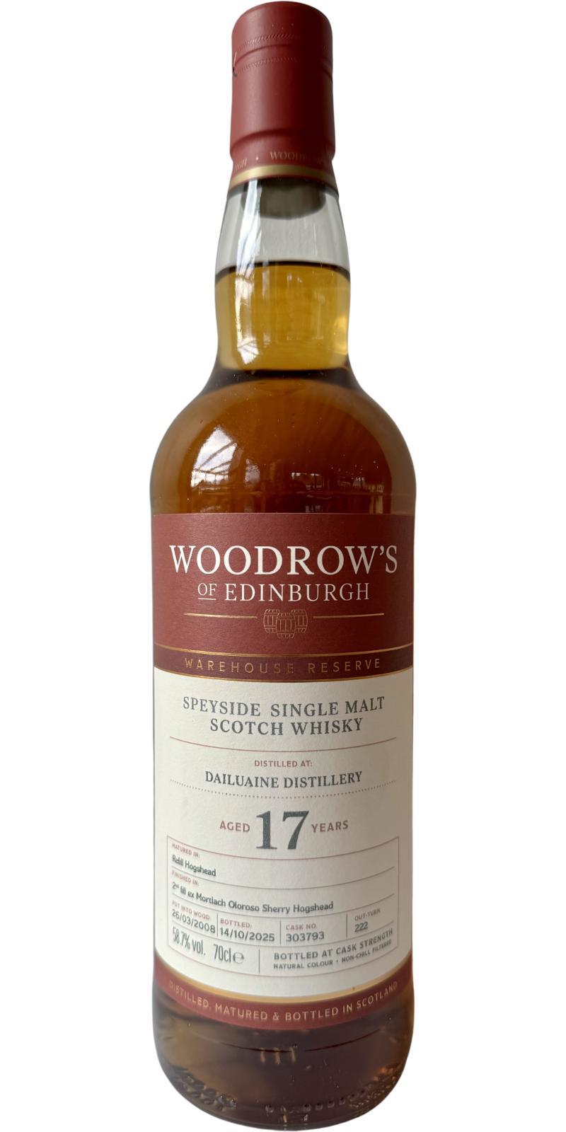 Dailuaine 2008 WroE  Warehouse Reserve