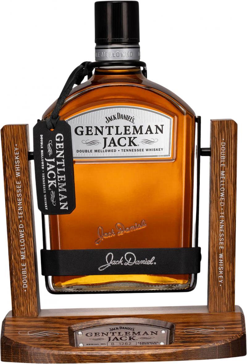Jack Daniel's Gentleman Jack  Wooden 'B' Cradle with Coasters