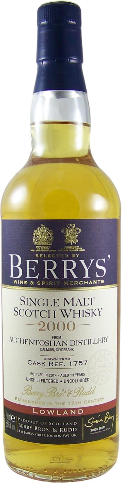 Auchentoshan 2000 BR  Berrys'