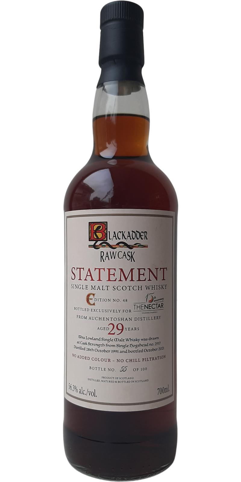 Auchentoshan 1991 BA  Raw Cask - Statement - Edition No. 48