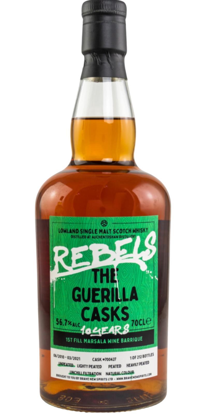 Auchentoshan 2010 BNSp  Rebels - The Guerilla Casks