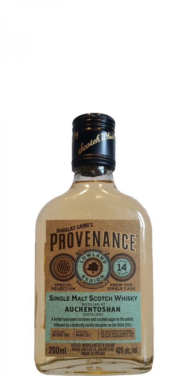 Auchentoshan 2002 DL  Provenance